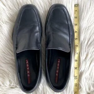 Authentic Prada Men\'s Black Leather Sports Loafers US size 7.5 Mint Condition Prada | Shoes | Authentic Prada Mens Black Leather Sports  main image 2